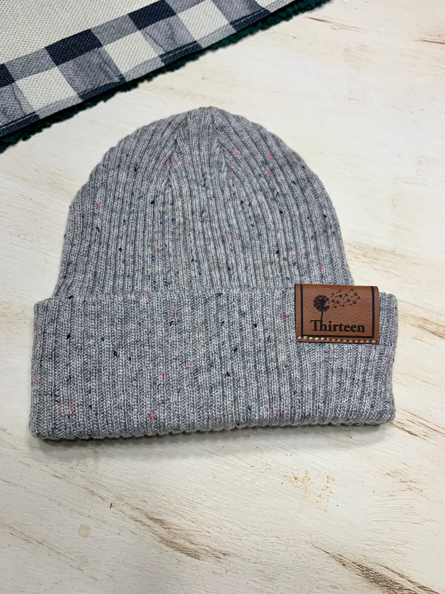 Grey- Rawhide Leather Patch