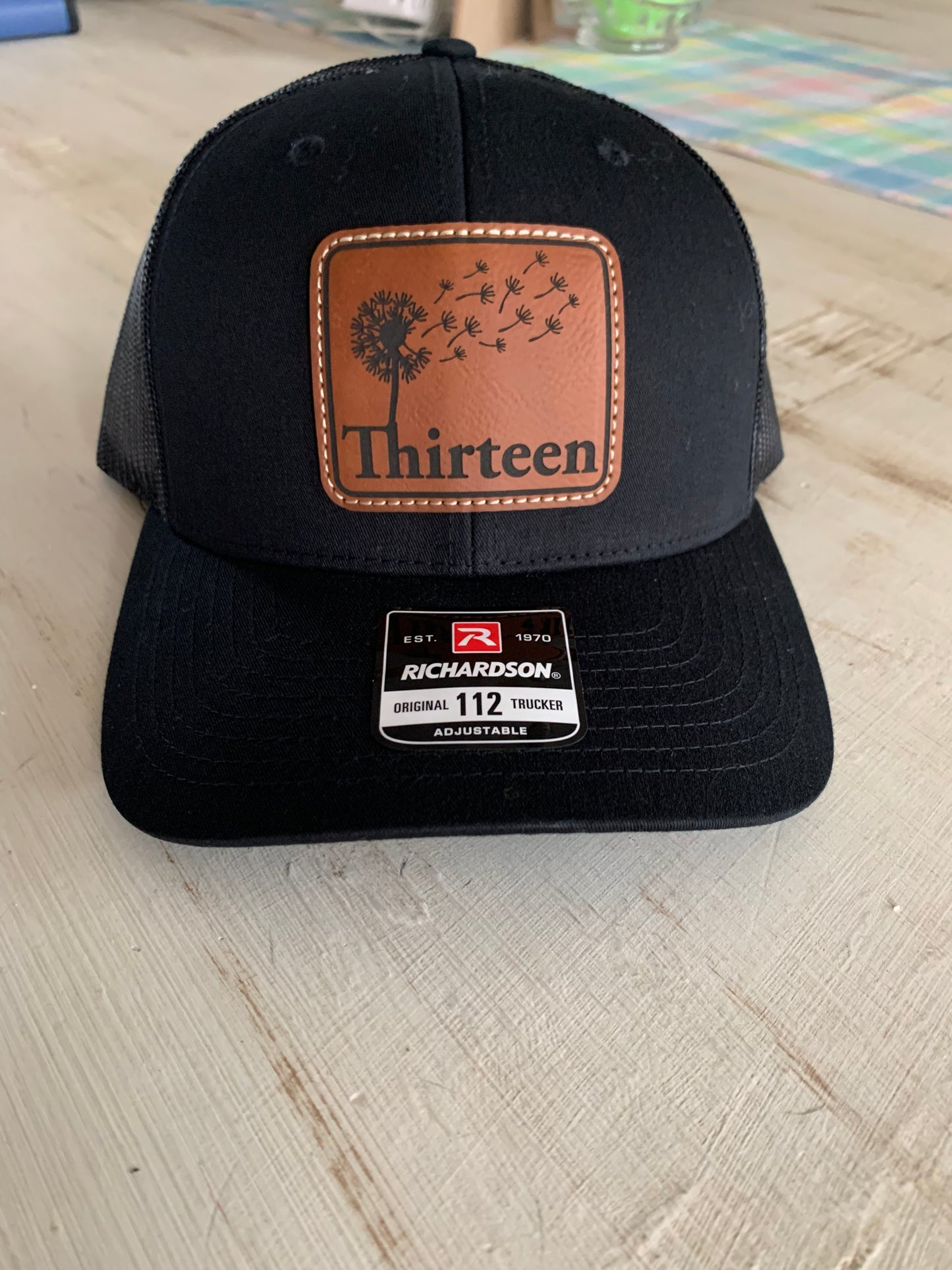 All Black- Rawhide Leather Patch