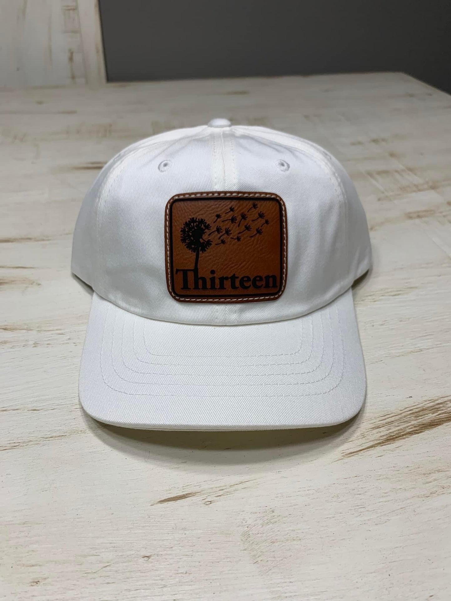 All White Unstructured- Rawhide Leather Patch (YOUTH)