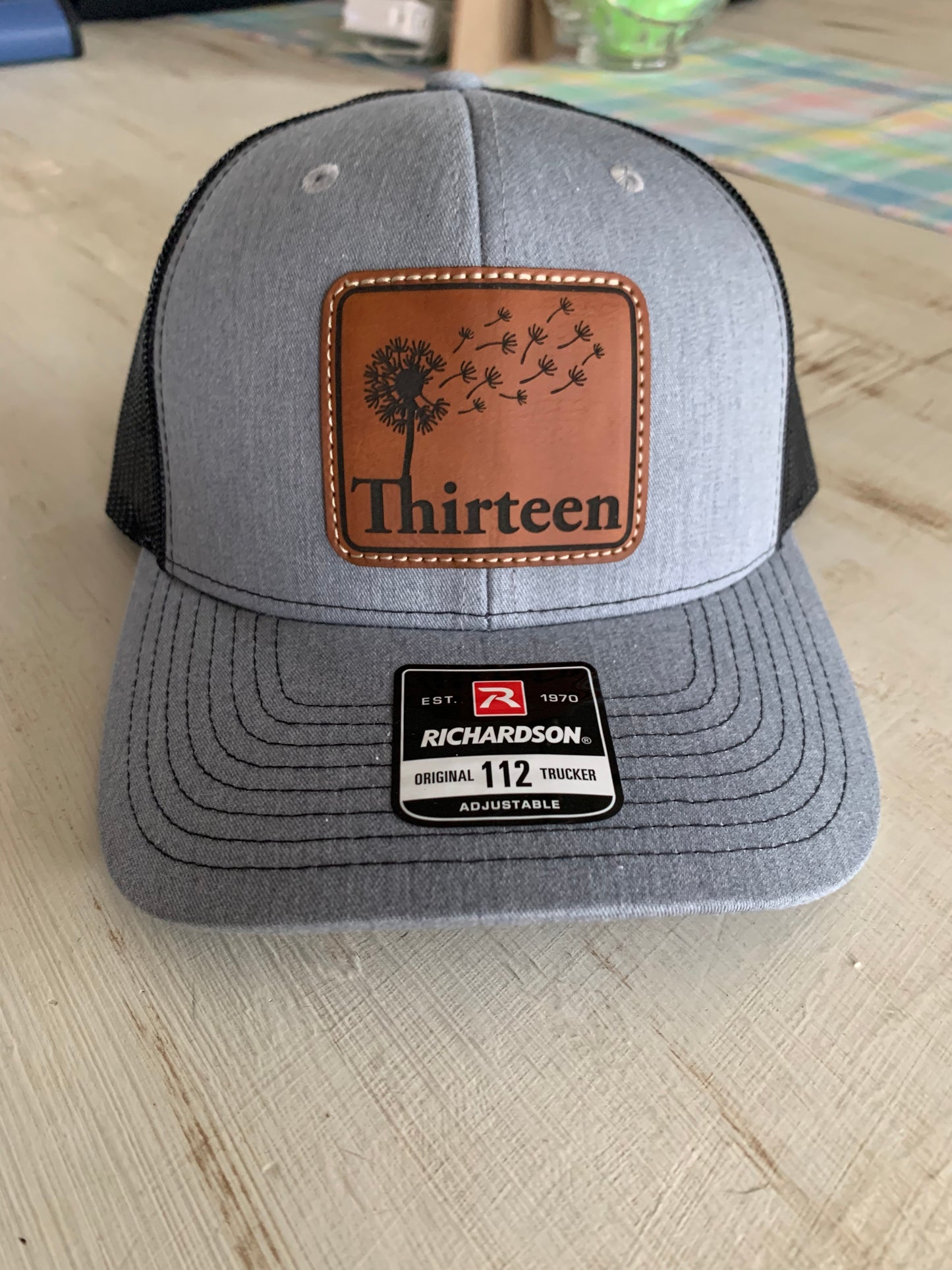 Heather Grey/ Black- Rawhide Leather Patch