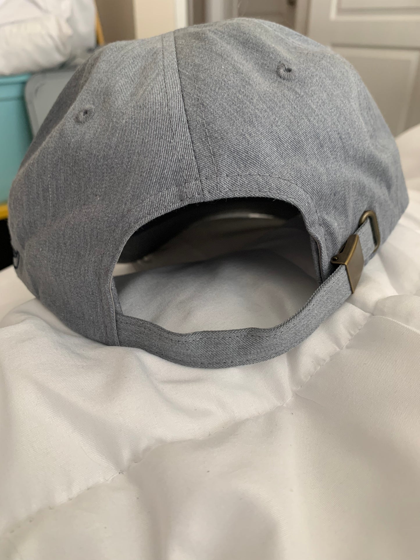 Medium Grey- Navy Blue Leather Patch