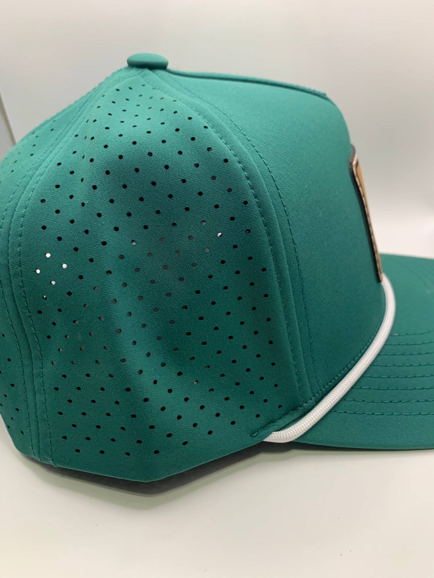 Dark Teal/ White Rope- Bamboo Patch