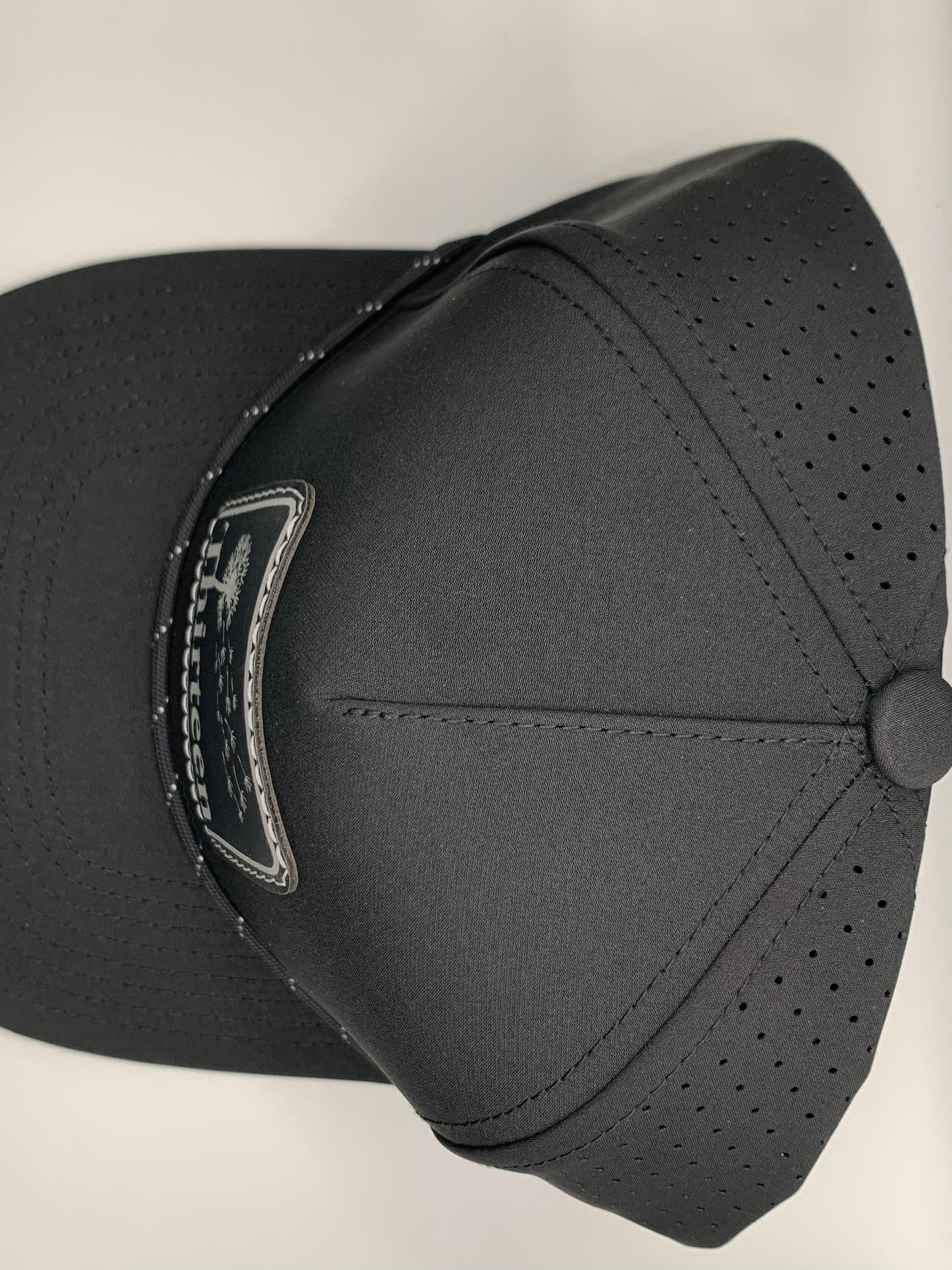Black/ Black & White Rope- Black Leather Patch