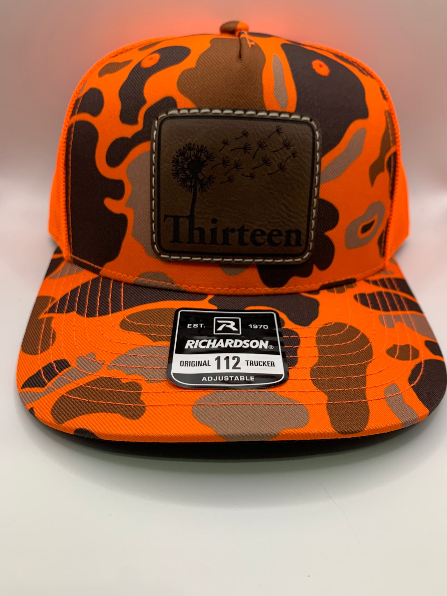 Blaze Duck Camo/ Blaze- Rawhide Leather Patch