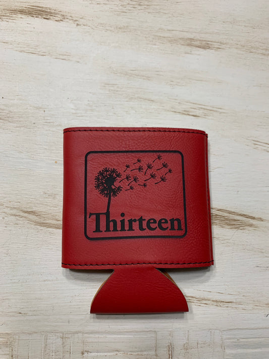 Red Leather Koozie